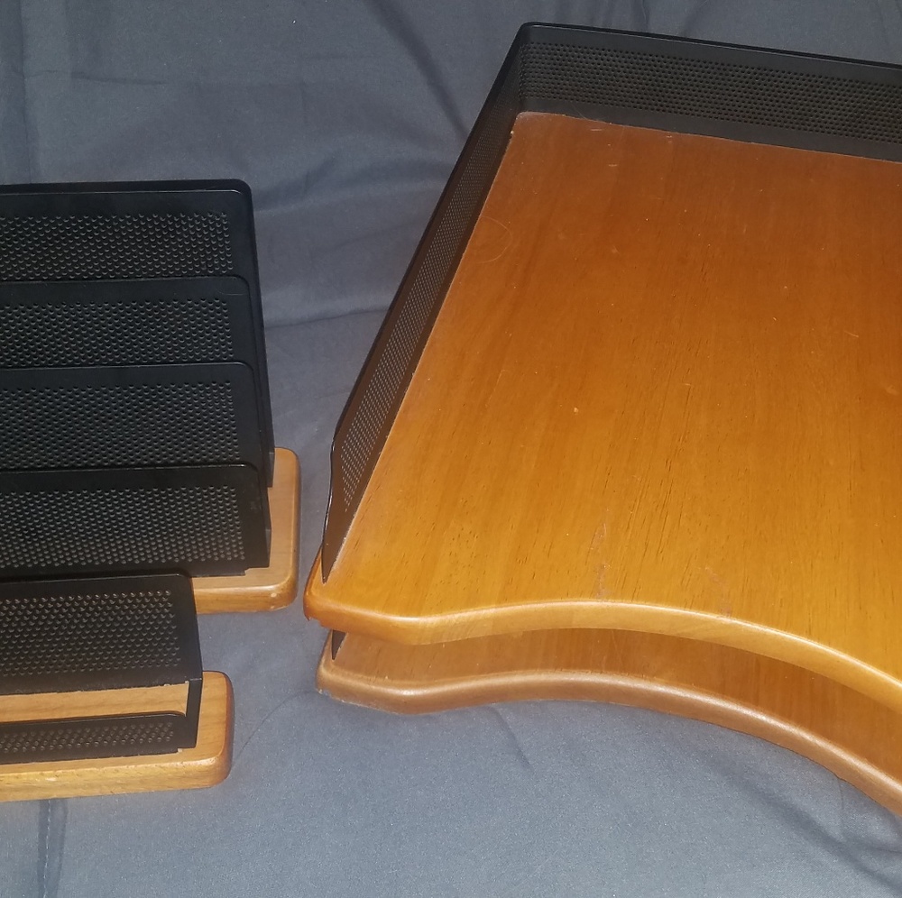 Eldon Expressions Desk Organizer Set (Cherry Wood)